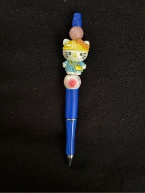 Hello Kitty Blue Pen with Pink, Yellow & Cream Accents
